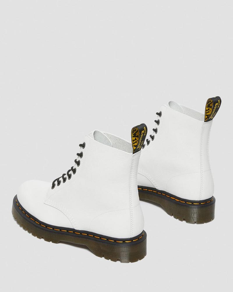 Men's Dr Martens 1460 Pascal Bex Pisa Leather Lace Up Boots White | AU 526UZG